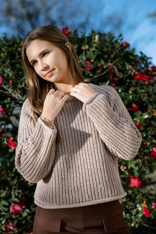 Taupe Knit Staple Sweater | Select Trends Boutique
