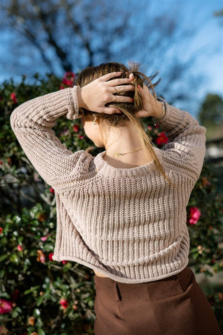 Taupe Knit Staple Sweater | Select Trends Boutique
