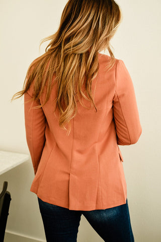 Terracotta Collared Blazer