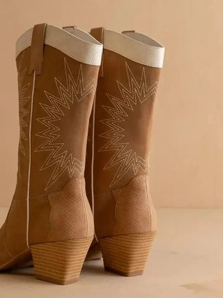The Halle Camel Western Boot | Select Trends Boutique