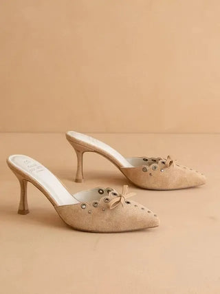 The Meridian Sand Kitten Heel - Select Trends Boutique