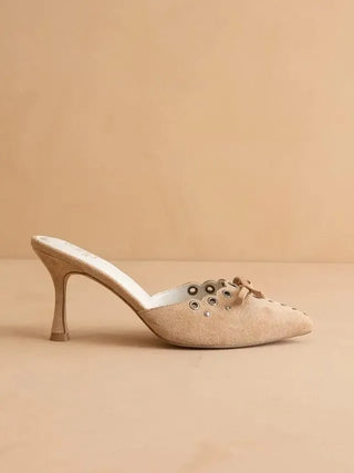 The Meridian Sand Kitten Heel - Select Trends Boutique