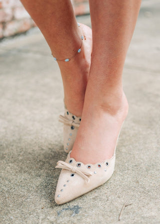 The Meridian Sand Kitten Heel - Select Trends Boutique