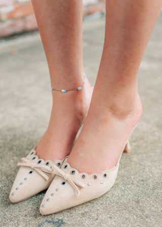 The Meridian Sand Kitten Heel - Select Trends Boutique