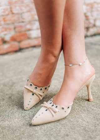 The Meridian Sand Kitten Heel - Select Trends Boutique