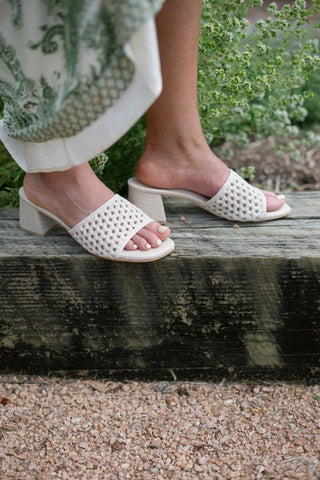 The Sharon Ivory Block Heel | Select Trends Boutique