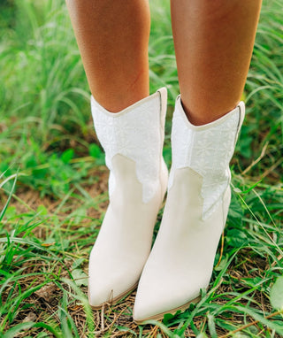 The Sutton Beige Embroidered Bootie