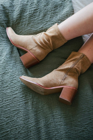 The Vienna Brown Suede Bootie - Select Trends Boutique