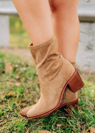 The Vienna Brown Suede Bootie - Select Trends Boutique
