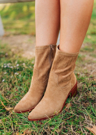 The Vienna Brown Suede Bootie - Select Trends Boutique