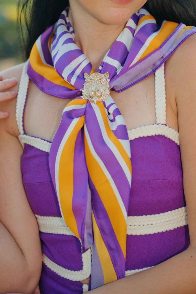 Tiger Face Scarf Slide