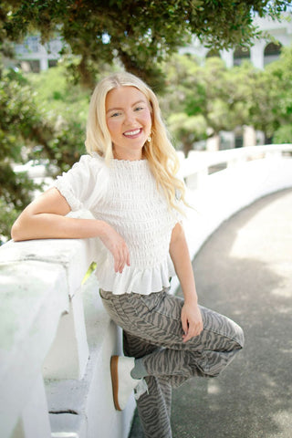 Tiger Print Barrel Jeans | Select Trends Boutique