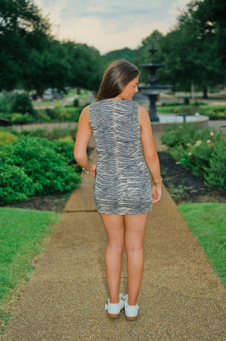 Tiger Print Set Pleated Top | Select Trends Boutique