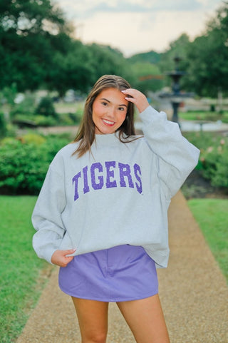 Tigers Polka Dot Mock Neck Sweatshirt | Select Trends Boutique