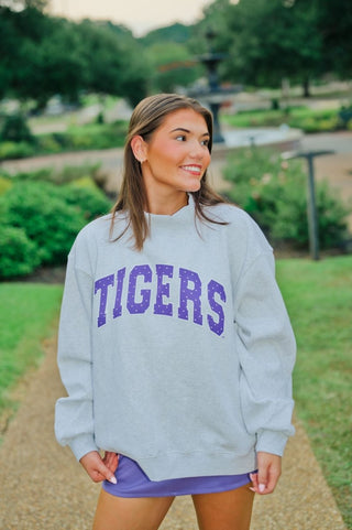 Tigers Polka Dot Mock Neck Sweatshirt | Select Trends Boutique
