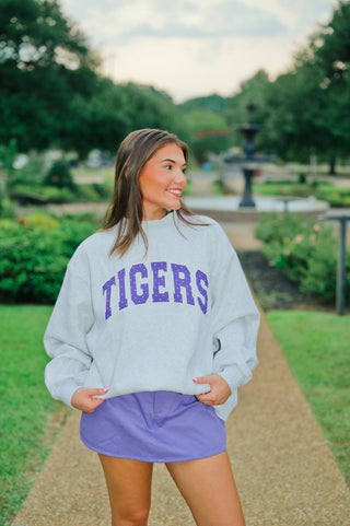 Tigers Polka Dot Mock Neck Sweatshirt | Select Trends Boutique