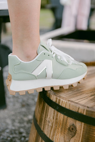 Turquoise Mazin Platform Sneakers - Select Trends Boutique