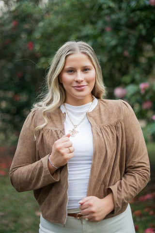 Vegan Suede Zip Up Jacket | Select Trends Boutique
