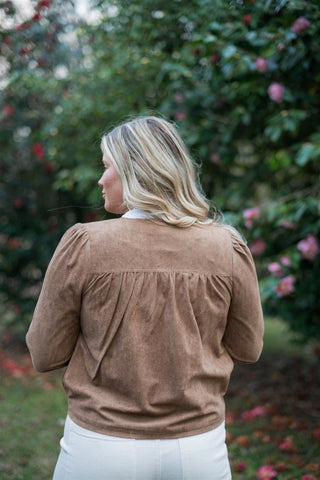 Vegan Suede Zip Up Jacket | Select Trends Boutique