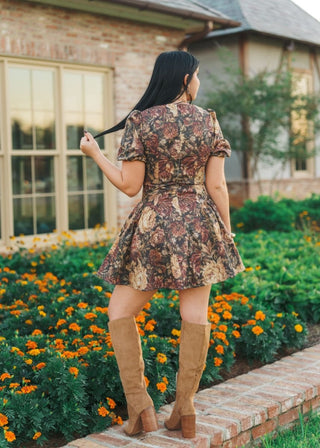 Vintage Floral Puff Sleeve Mini Dress | Select Trends Boutique
