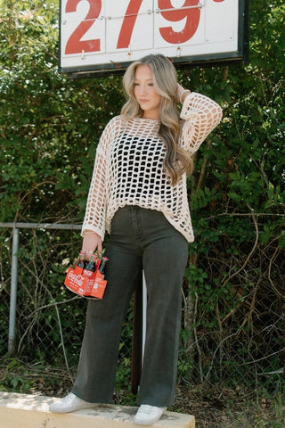 Washed Black Wide Leg Jeans - Select Trends Boutique