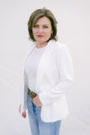 White Button Detailed Blazer - Select Trends Boutique