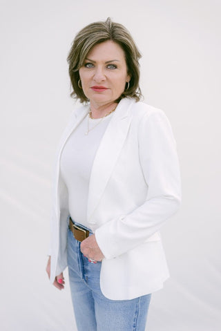 White Button Detailed Blazer - Select Trends Boutique