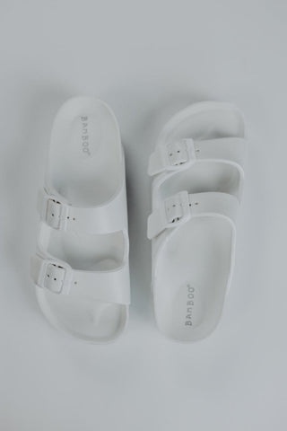 White Double Buckle Sandals | Select Trends Boutique