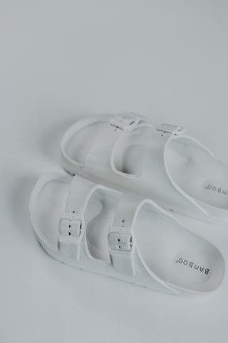 White Double Buckle Sandals | Select Trends Boutique