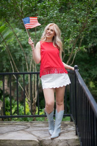 White Eyelet Lace Mini Skort | Select Trends Boutique