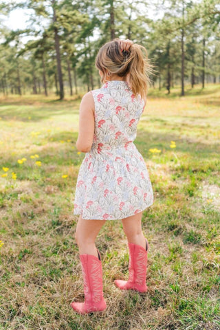 White Floral Collared Mini Dress - Select Trends Boutique