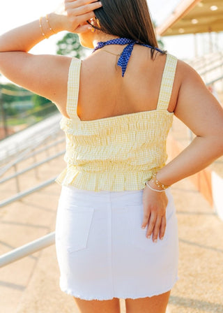 White Frayed Hem Mini Skirt | Select Trends Boutique