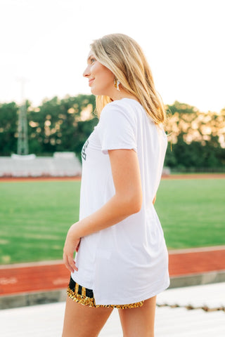 White Gameday Short Sleeve Tee - Select Trends Boutique