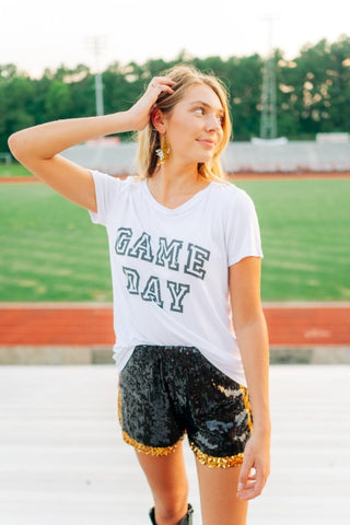White Gameday Short Sleeve Tee | Select Trends Boutique