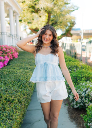 White High Waisted Pleated Shorts | Select Trends Boutique