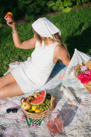 White Linen Scoop Back Mini Dress | Select Trends Boutique