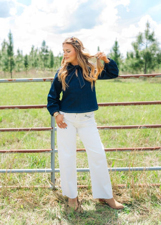 White Mid Rise Barrel Jeans | Select Trends Boutique