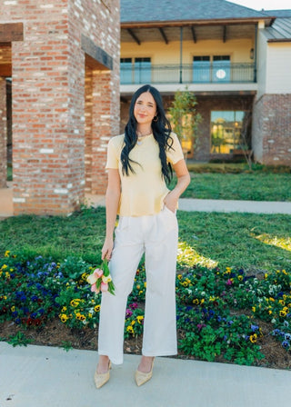 White Modern Pleated Trousers - Select Trends Boutique