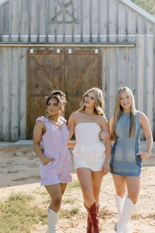 White Paule Set Cargo Mini Skort - Select Trends Boutique