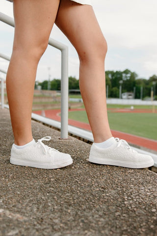 White Pearl Sneakers - Select Trends Boutique