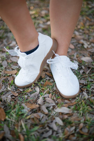 White Ribbon Lace Sneakers - Select Trends Boutique