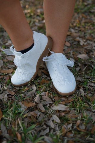 White Ribbon Lace Sneakers - Select Trends Boutique