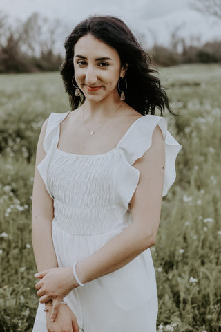 White Ruffle Wide Leg Jumpsuit