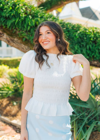 Blush Pink Floral Puff Sleeve Blouse | Select Trends Boutique