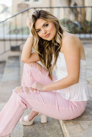 White Strappy Sleeveless Top | Select Trends Boutique
