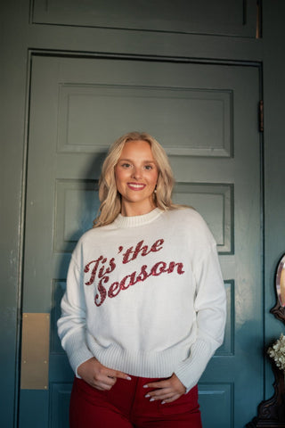 White Tis The Season Sequin Sweater