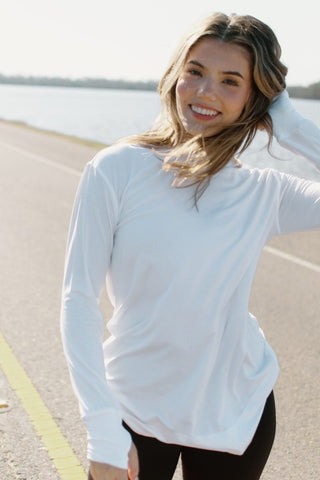 White Ultra Soft Long Sleeve Top | Select Trends Boutique
