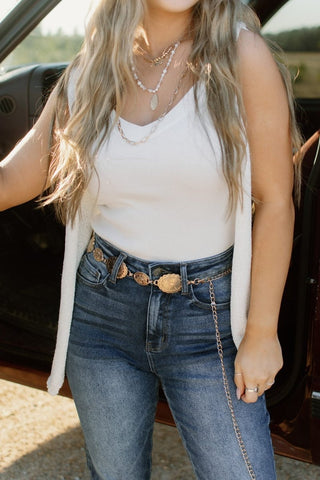 White V - Neck Ribbed Knit Tank | Select Trends Boutique