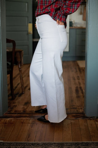 White Wide Leg Jeans | Select Trends Boutique