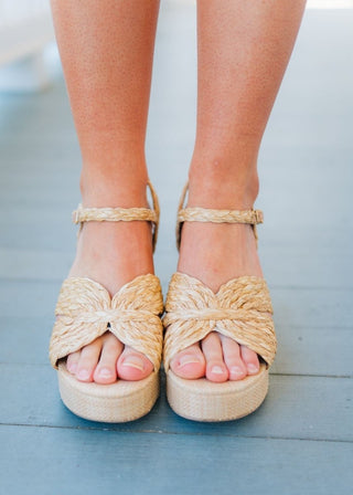 Woven Platform Chunky Heels | Select Trends Boutique